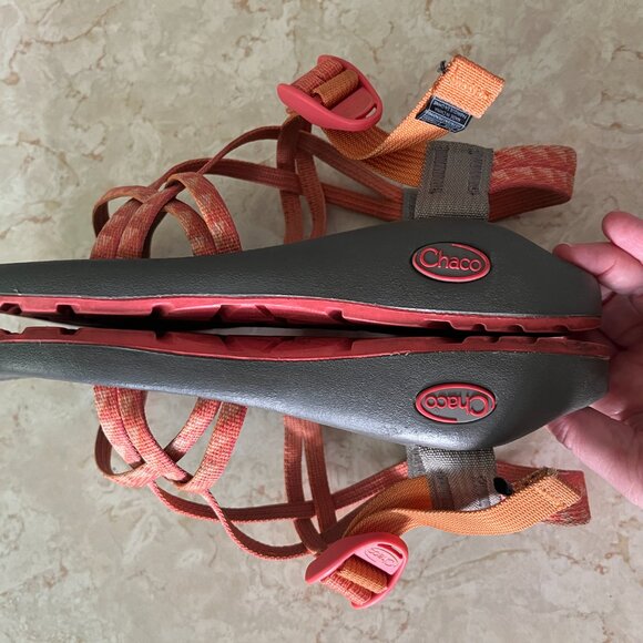 Chaco Sz 9 Wmns ZX/2 Cloud Dual Adjustable Straps Cushioned Sandal Orange/Pink - Picture 5 of 12